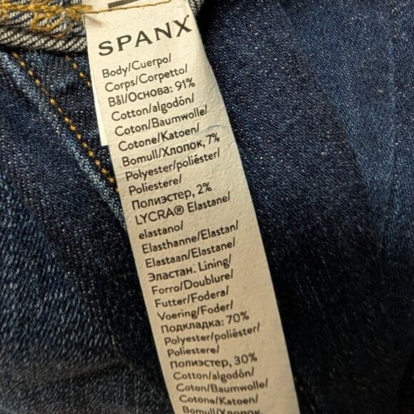 Spanx Jean-ish Ankle Denim Leggings Blue Twilight Rinse Classic - Size M - Picture 8 of 9